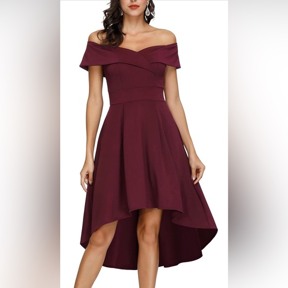 jasambac Dresses & Skirts - Off the shoulder high low cocktail dress